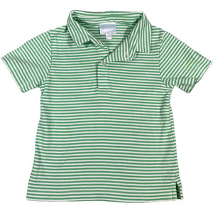 Little English Green Stripe Polo (4 Boys)