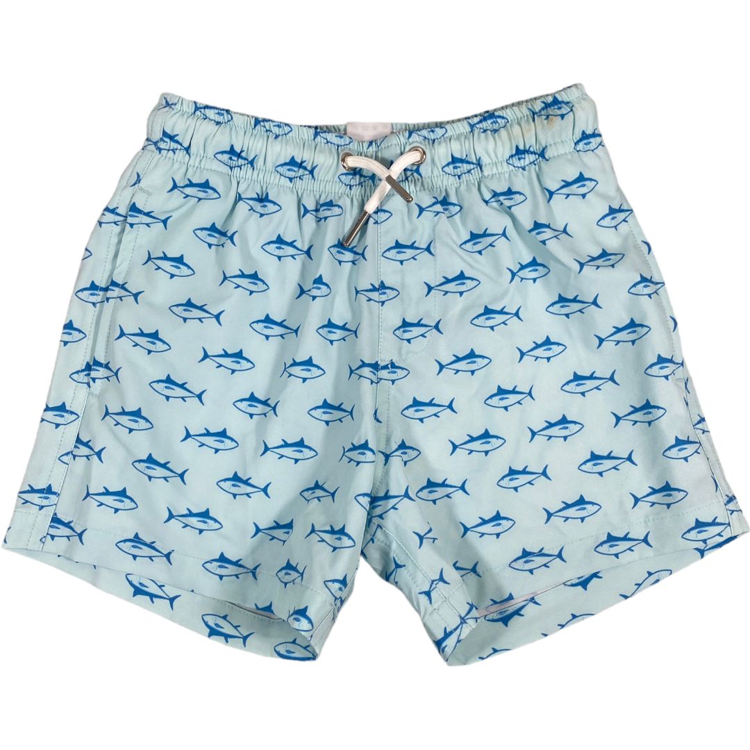 Bermies Blue Shark Swim Trunks (4 Boys)