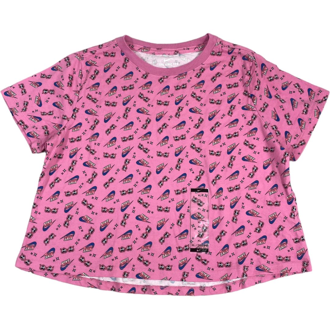 Nike Pink Pattern Tee NWT (12/14 Girls)