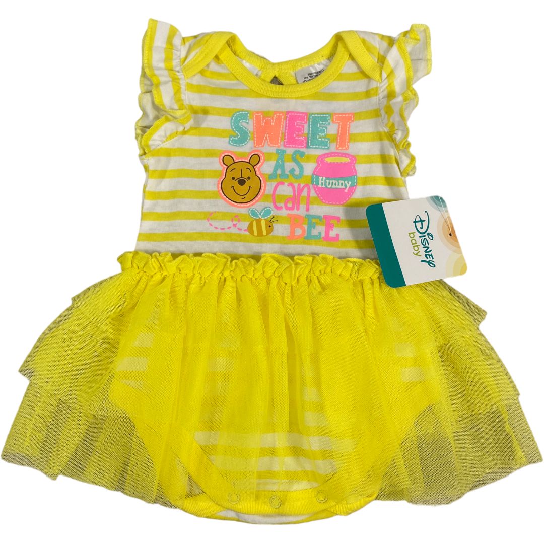 Disney Yellow Pooh Tutu Dress NWT (3/6M Girls)