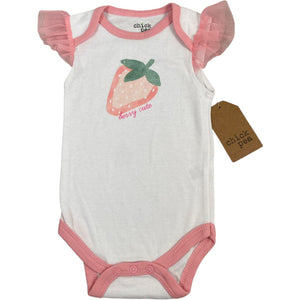 Chick Pea Pink Berry Cute Onesie NWT (3/6M Girls)