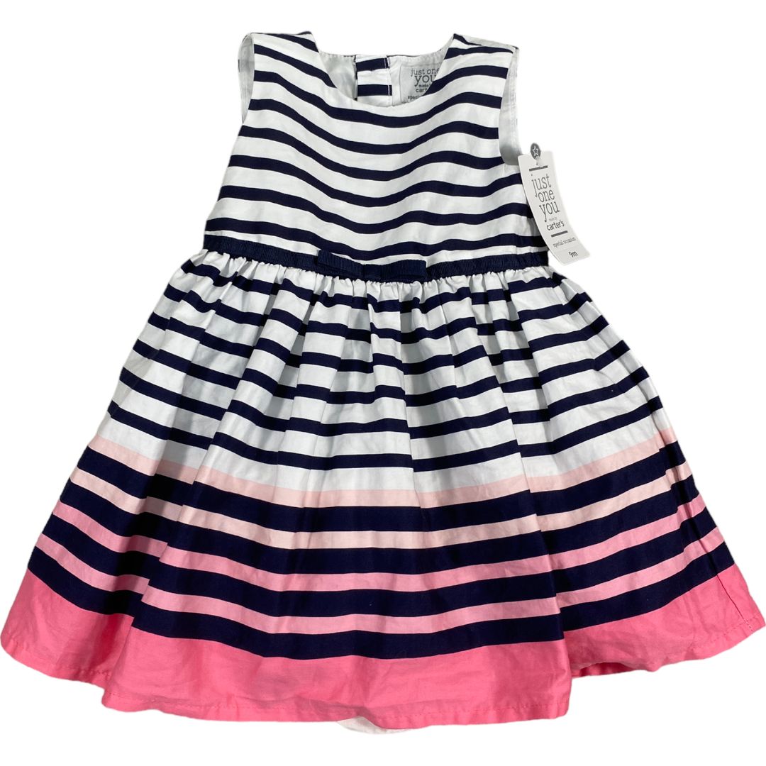 Carter's Navy Stripe Dress NWT (9M Girls)