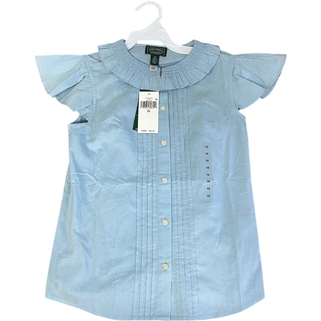 Ralph Lauren Blue Polo Blouse NWT (10 Girls)