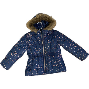 Rothchild Navy Heart Print Coat (4T Girls)