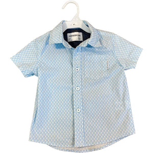 Sovereign Code Blue Pattern Button Down (2T Boys)