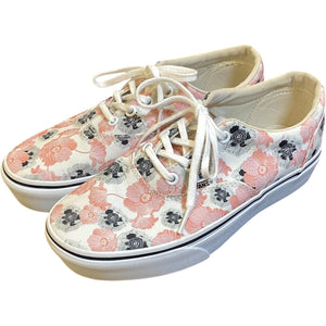 Vans Pink Floral Skate Shoes (Size 7.5)