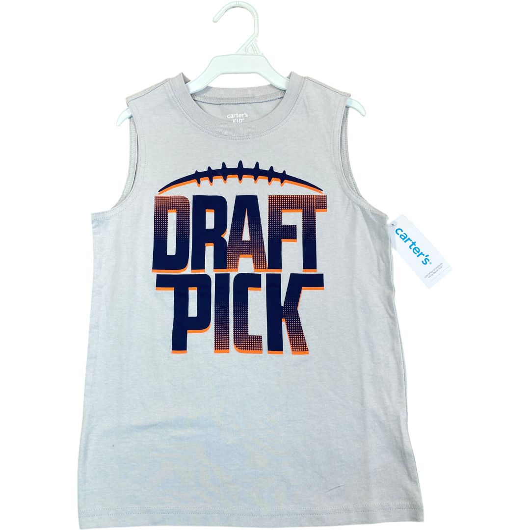 Carter's Grey Draft Pick Tank NWT (6 Boys)