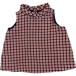 Janie & Jack Navy & Pink Pattern Tunic (6/12M Girls)