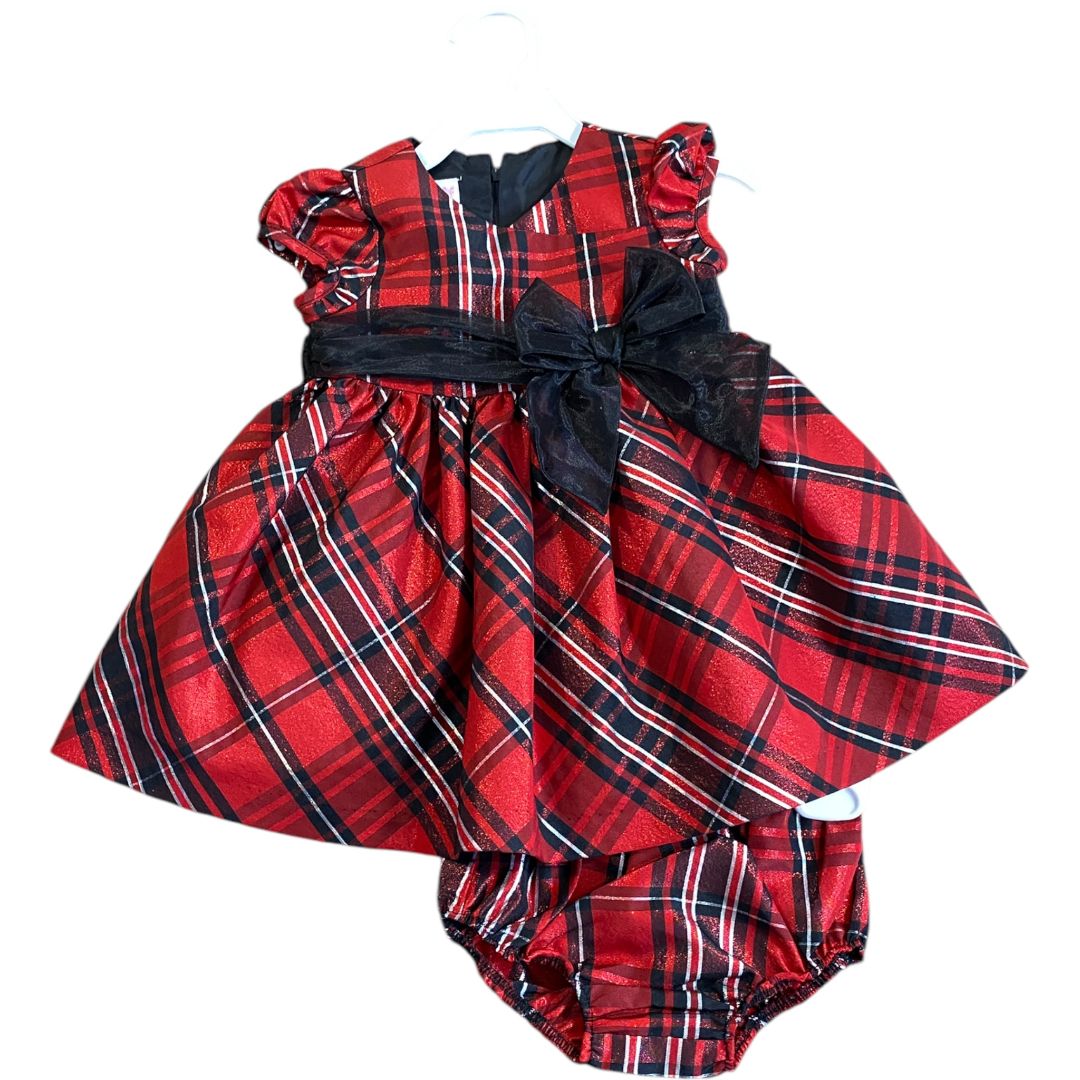 Bonnie Baby Red Holiday Dress Set (12M Girls)