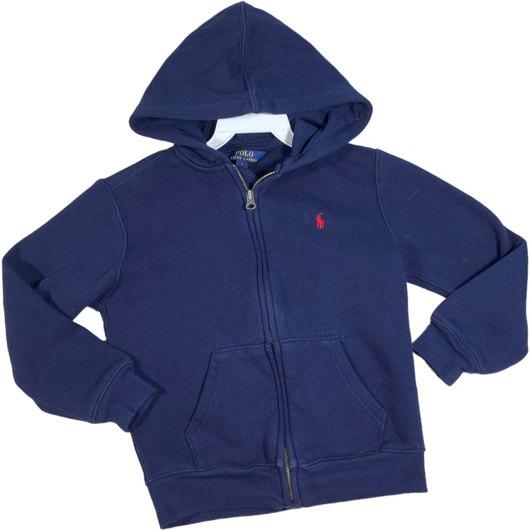 Ralph Lauren Polo Navy Hooded Sweatshirt (7 Boys)