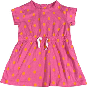 Primary Pink Polka Dot Dress (12/18M Girls)