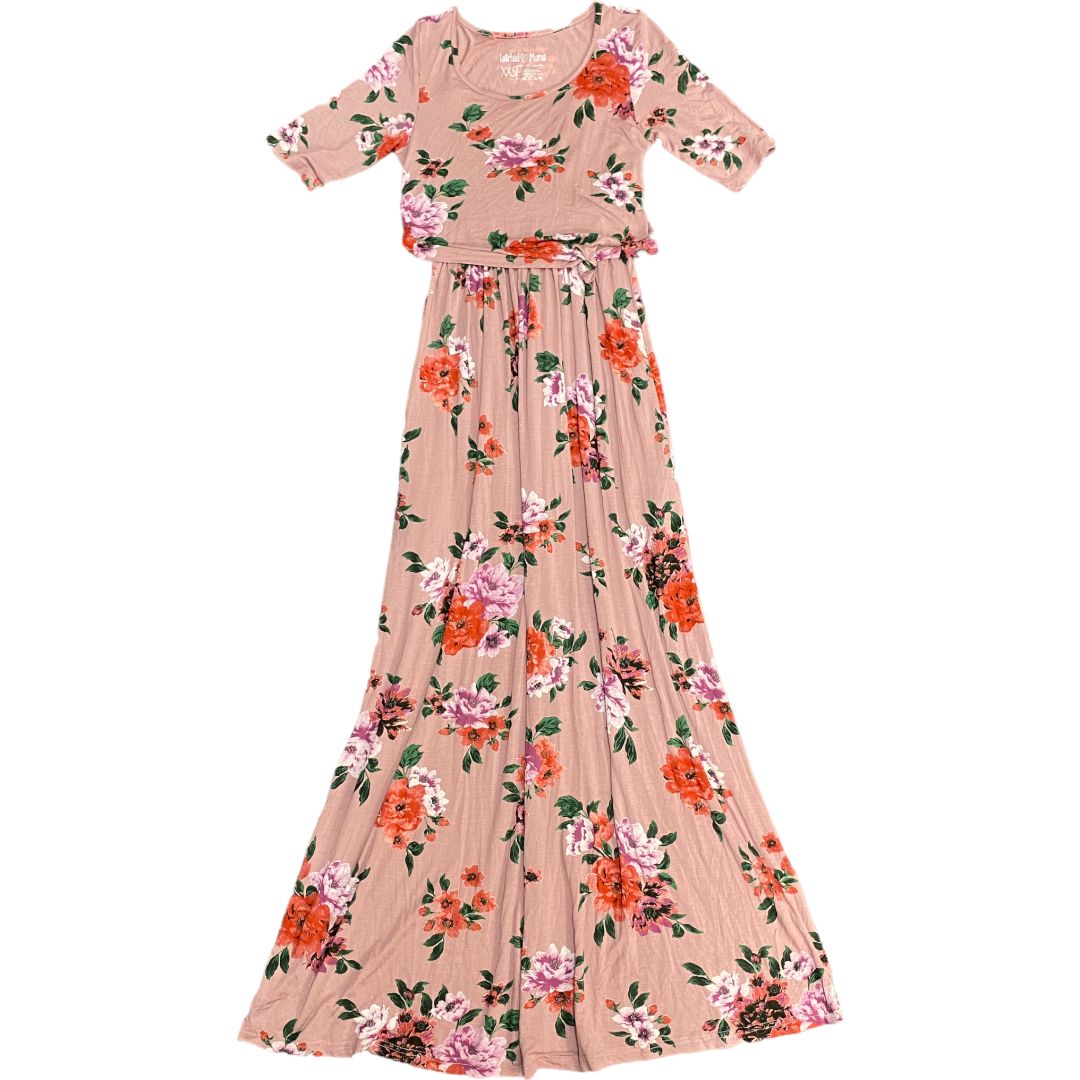 Latched Mama Rose Floral Nursing Maxi Dress (Maternity XX-Small)