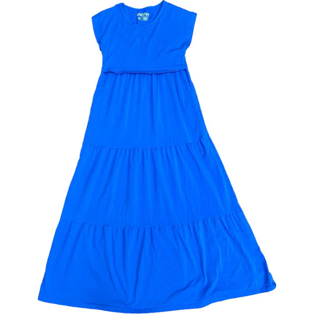 Latched Mama Blue Maxi Dress (Maternity XX-Small)