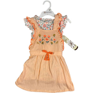 Daisy Fuentes Peach Floral Dress Set NWT (24M Girls)