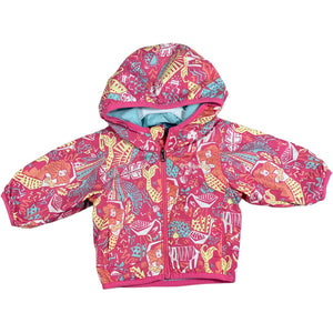 Columbia Pink Hooded Pattern Jacket (0/3M Girls)