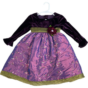 Jona Michelle Purple Floral Dress (2T Girls)