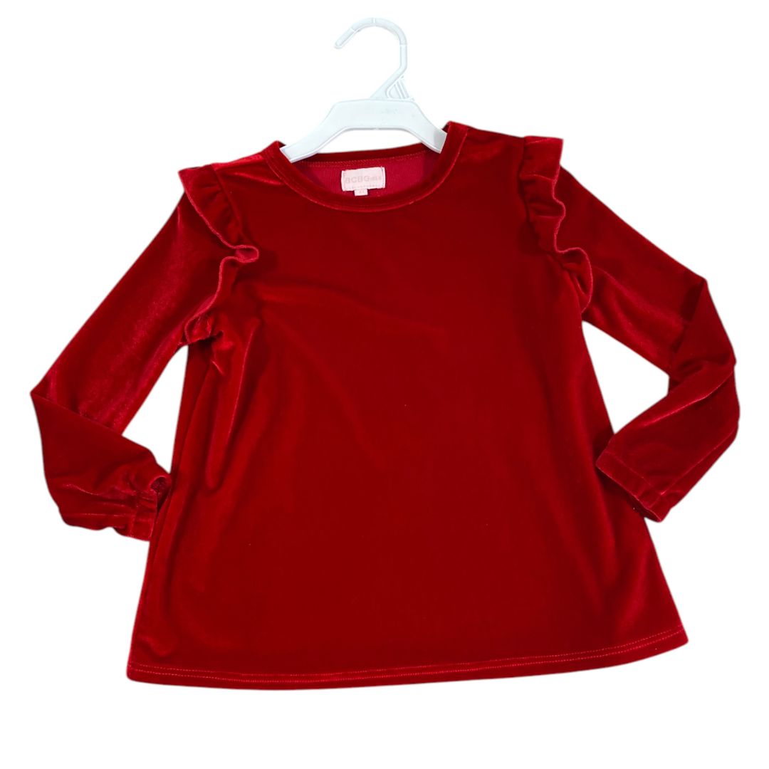 BCBG Red Velour Shirt (2T Girls)