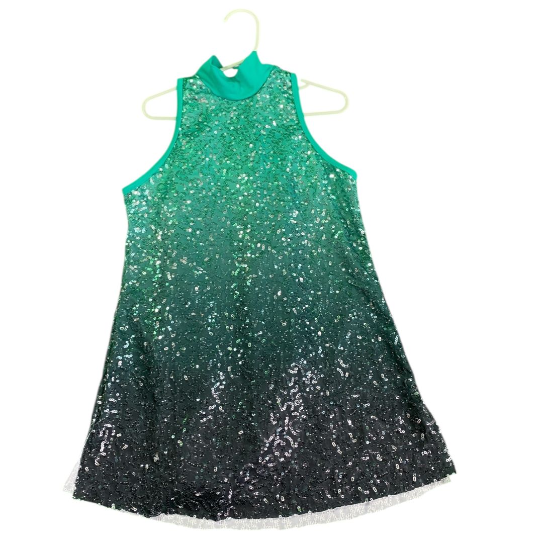sequin leotard dress Silver Sequin Dance Leotard With Openwork Silver Beaded Cage Skirt