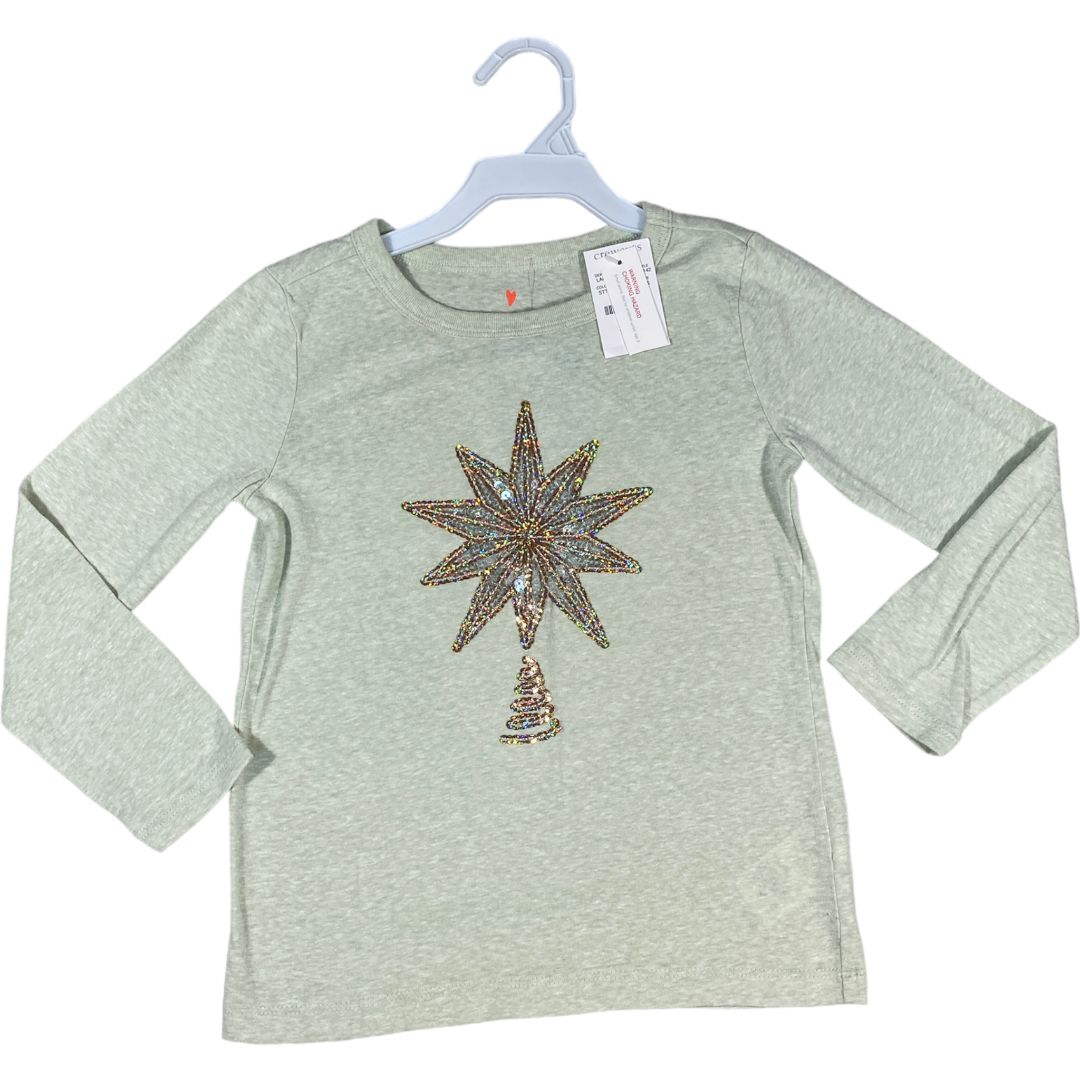 Crewcuts Green Sequin Holiday Tee NWT (4/5 Girls)