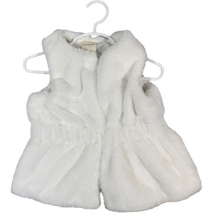 First Impressions White Sherpa Vest (4T Girls)