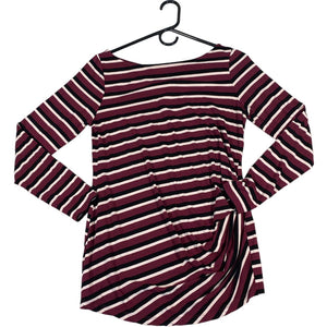 A Pea in the Pod Maroon Stripe Shirt (Maternity Small)