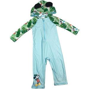 Disney Blue Mickey Hooded Rashguard Suit (18/24M Neutral)