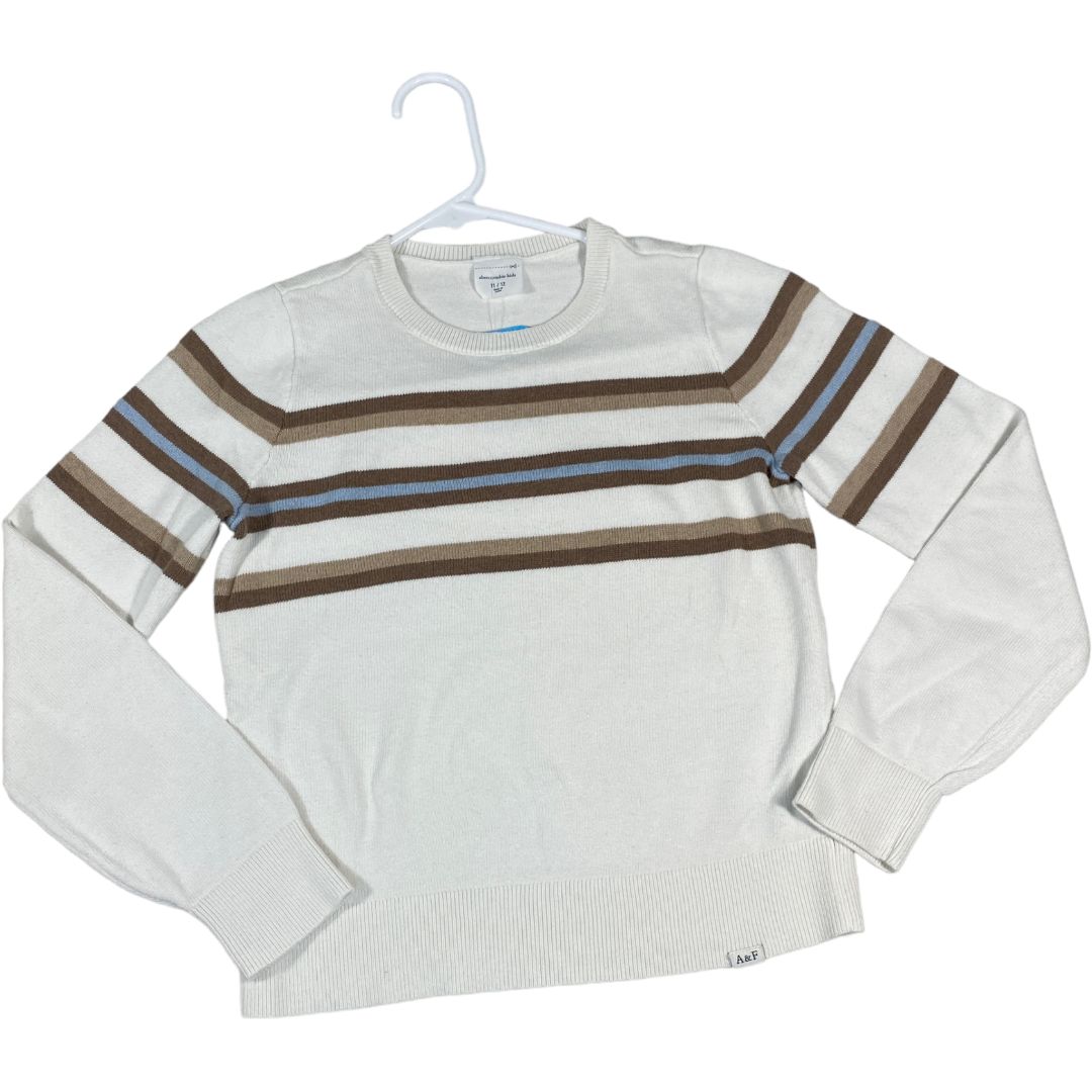 Abercrombie Cream Crew Stripe Sweater (10/12 Boys)