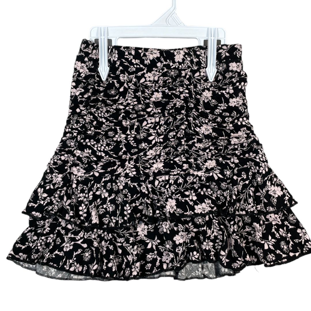 H & M Black & Pink Floral Skirt (6/6X Girls)