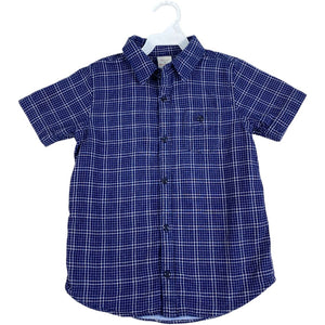 Hanna Andersson Navy Plaid Button Down (6/7 Boys)