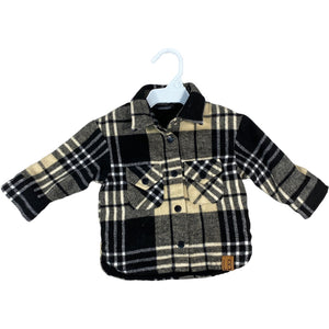 Little Bipsy Collection Black Flannel Jacket (6/12M Neutral)