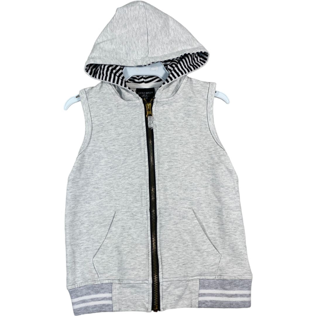 Little Bipsy Collection Grey Hooded Vest (2/3T Neutral)