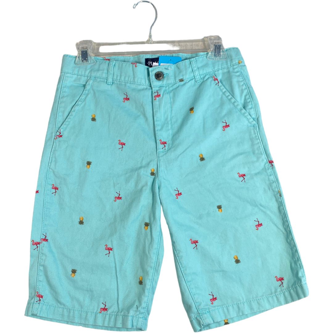 The Children's Place Blue Flamingo Pattern Shorts (14 Boys)