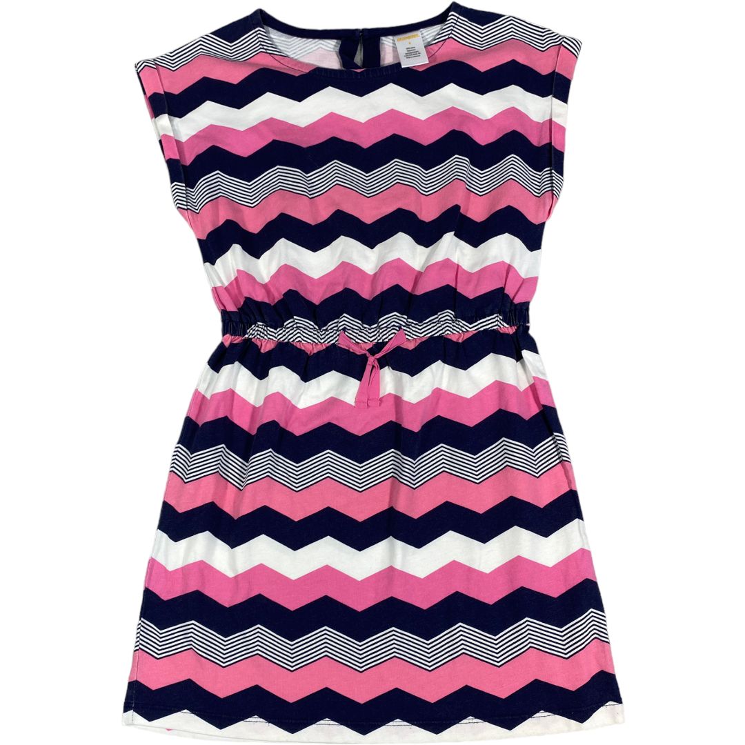 Gymboree Pink Chevron Print Dress (8 Girls)