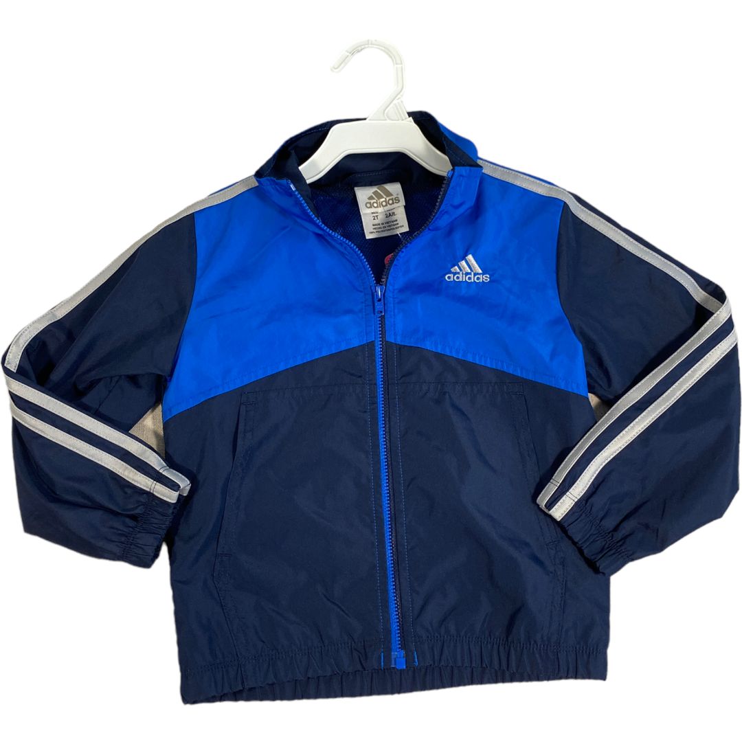 Adidas Blue Warm Up Jacket (2T Boys)