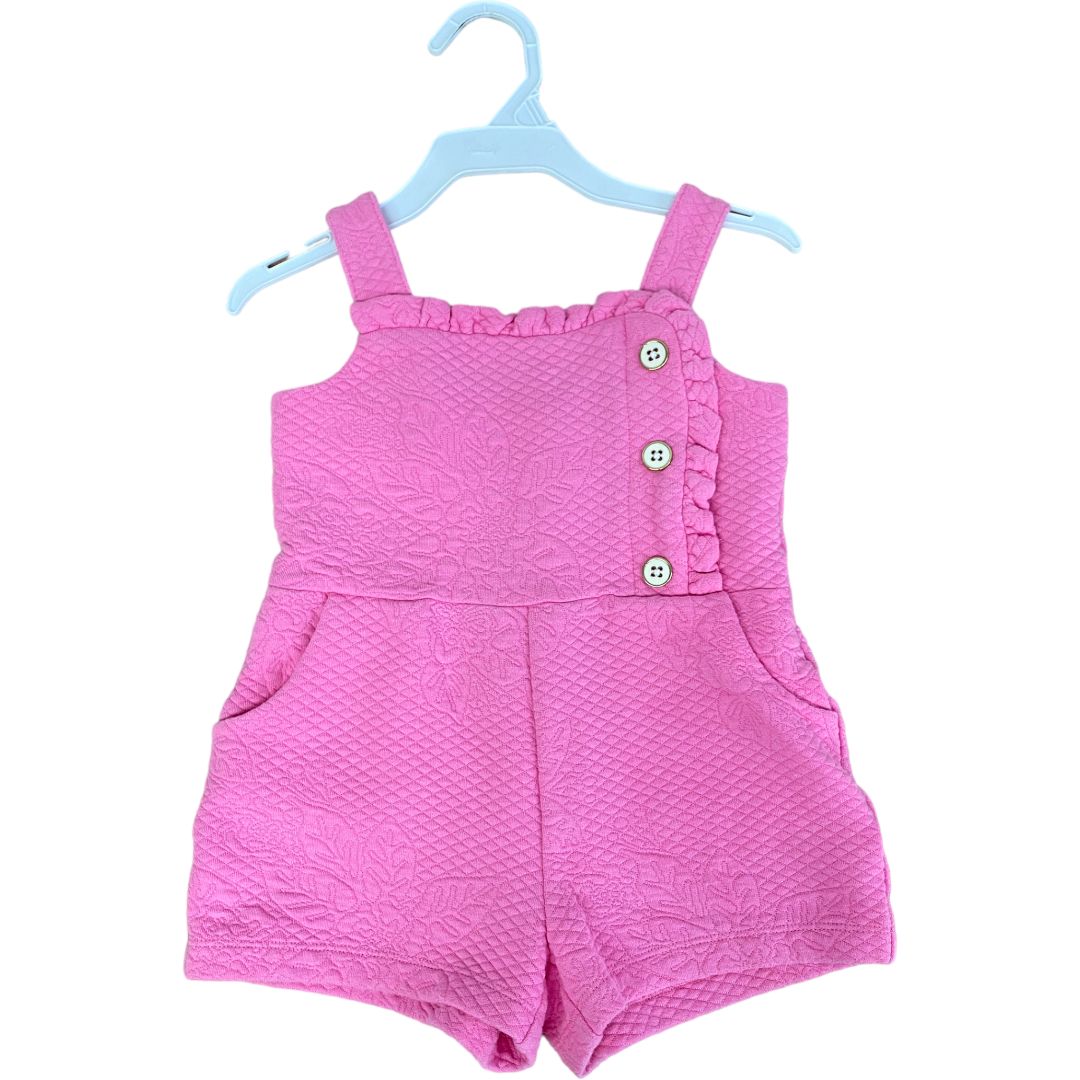 Janie & Jack Pink Quilted Short Romper (2T Girls)