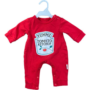 Red Ketchup Romper (0/3M Neutral)