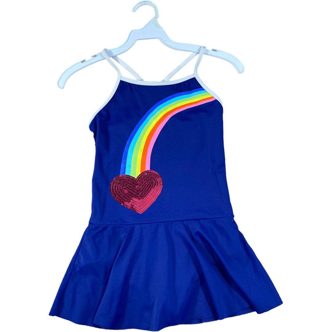 Lands' End Blue Rainbow Swim Dress (10 Girls)