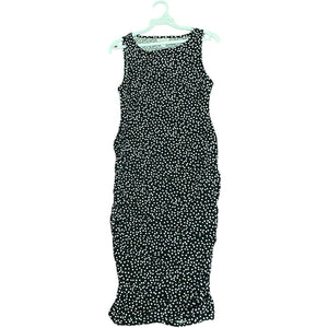 A Pea in the Pod Black Pattern Tank Dress (Maternity Medium)