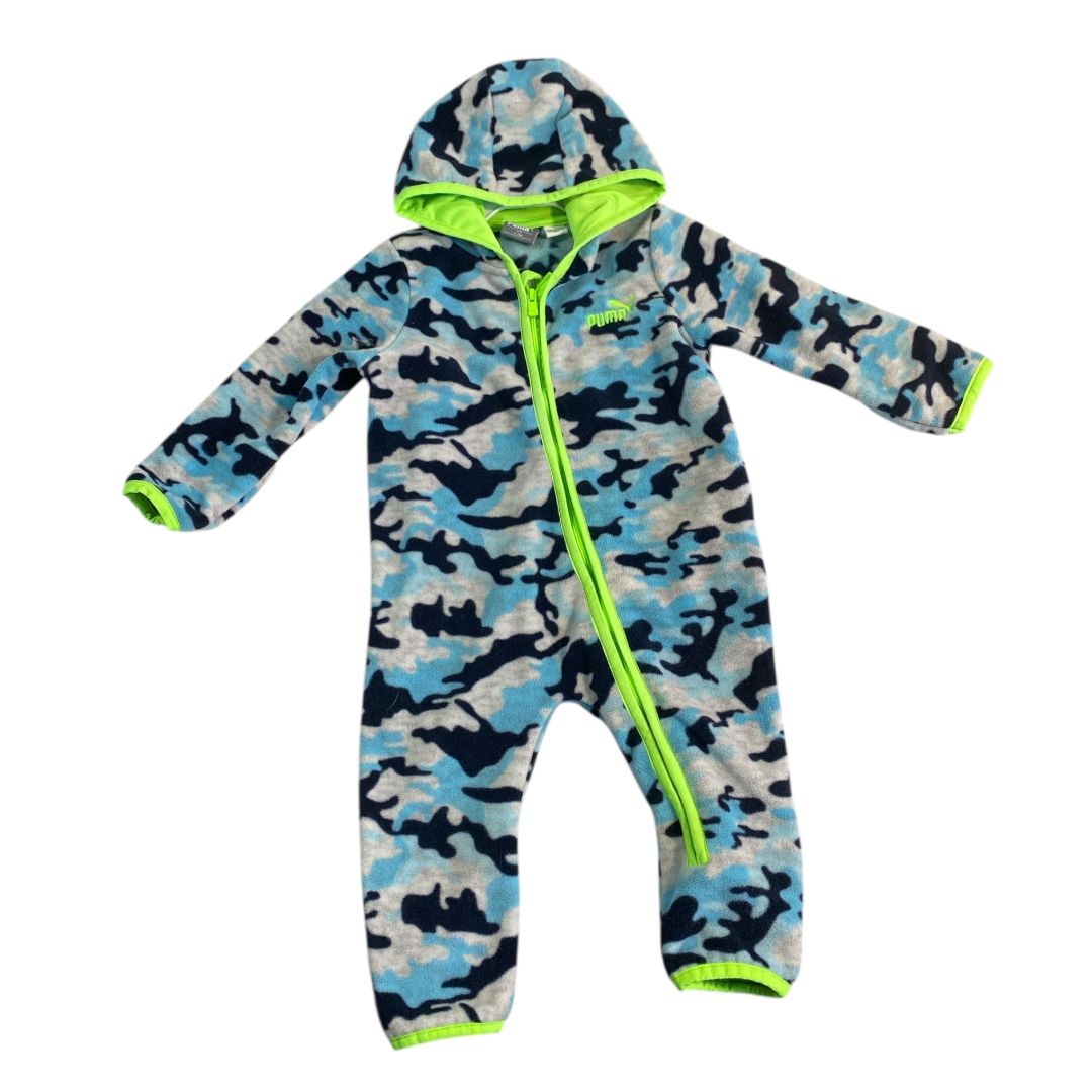 Puma Blue Fleece Hooded Camo Bundler (3/6M Boys)