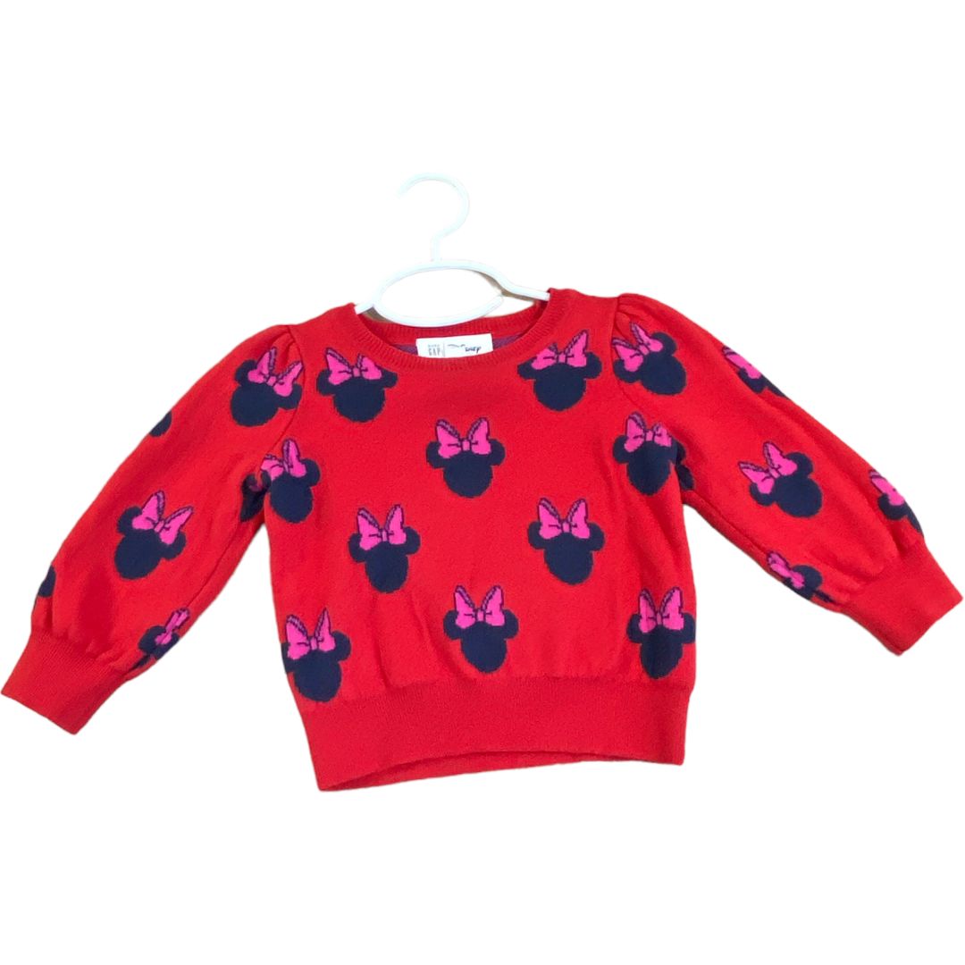 Gap Red Minnie Mouse Sweater (18/24M Girls)