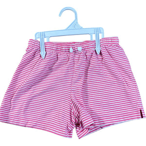 Primary Pink Stripe Cotton Shorts (8 Girls)