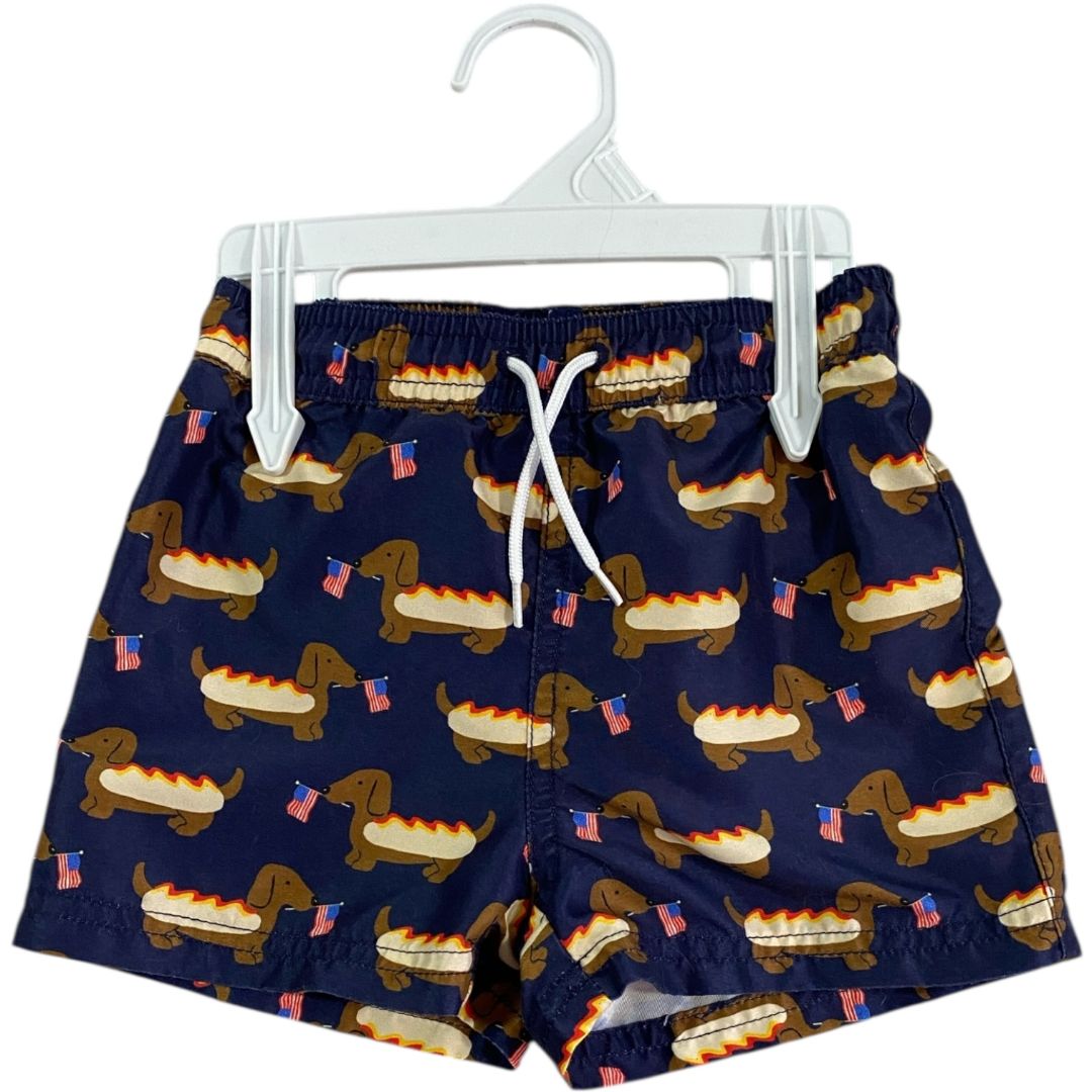 Janie & Jack Blue Puppy Swim Trunks (18/24M Boys)