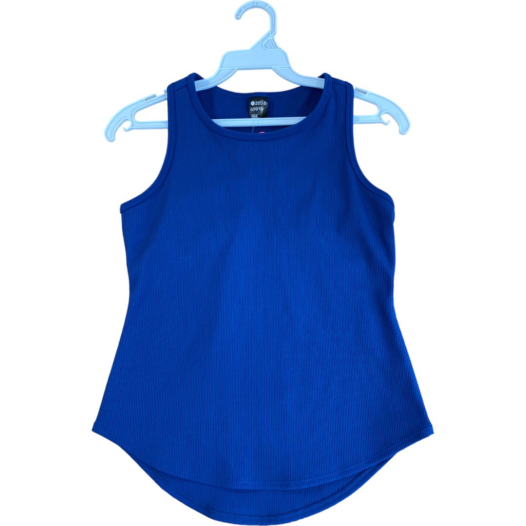 Zella Blue Ribbed Tank (10/12 Girls)