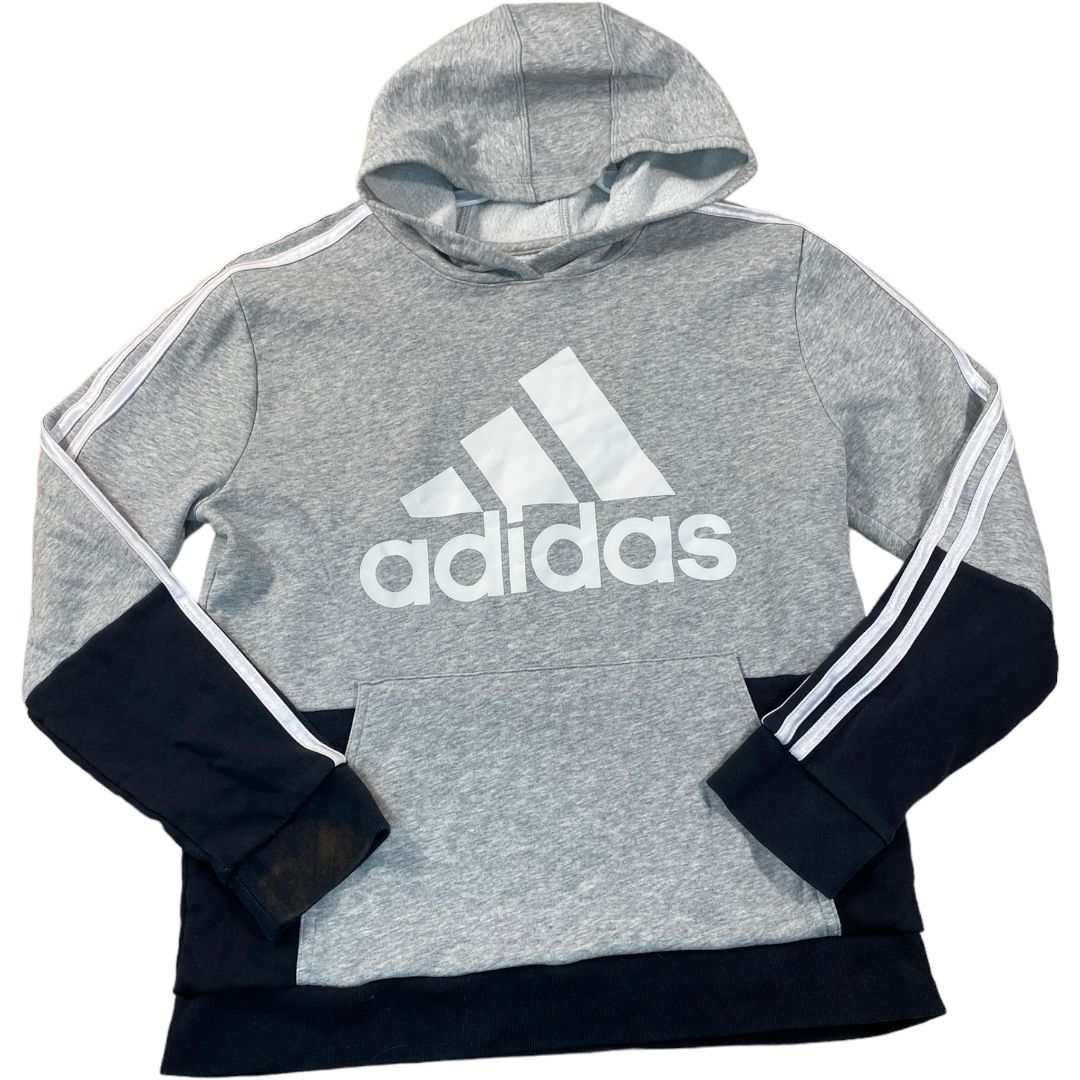 Adidas Grey Hooded Sweatshirt (14/16 Boys)