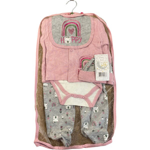 Little & Loved Pink Rainbow Layette Set NWT (6/9M Girl)