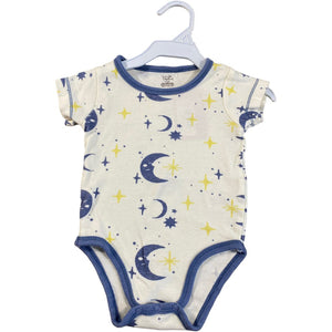 Touched By Nature  Organic Moon Print Onesie (3/6M Neutral)