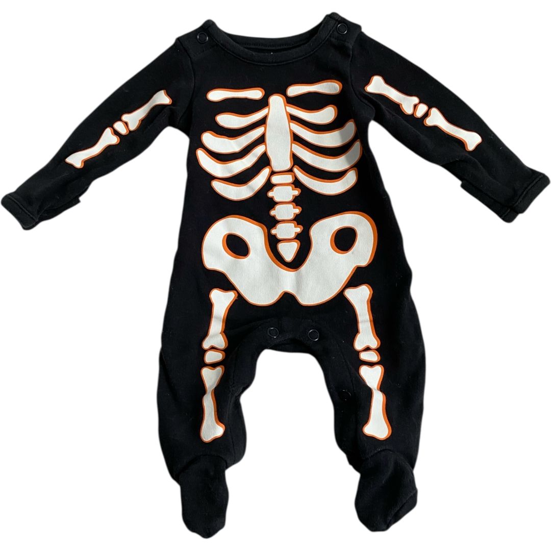 Carter's Black Skeleton Sleeper (Preemie Neutral)