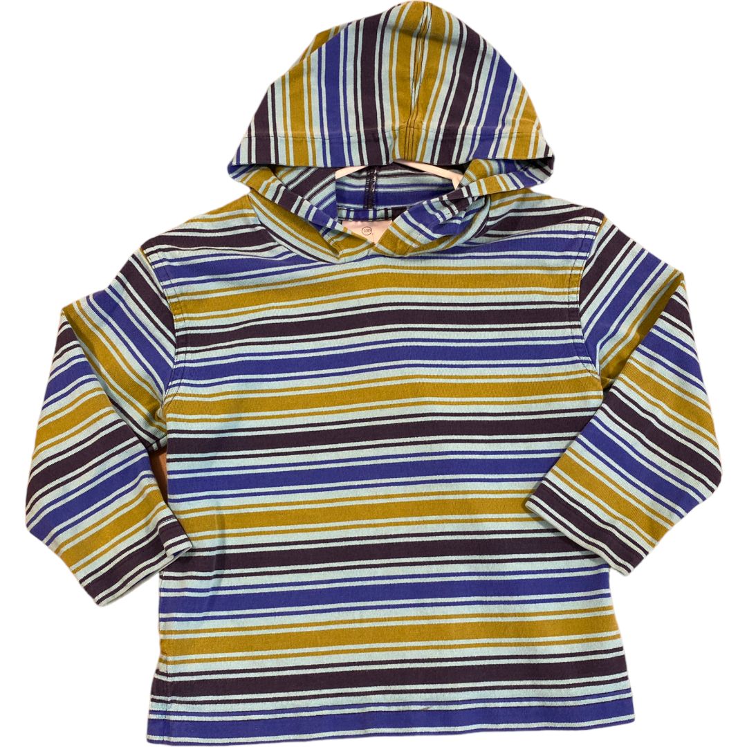 Hanna Andersson Blue Stripe Hooded Shirt (4 Boys)