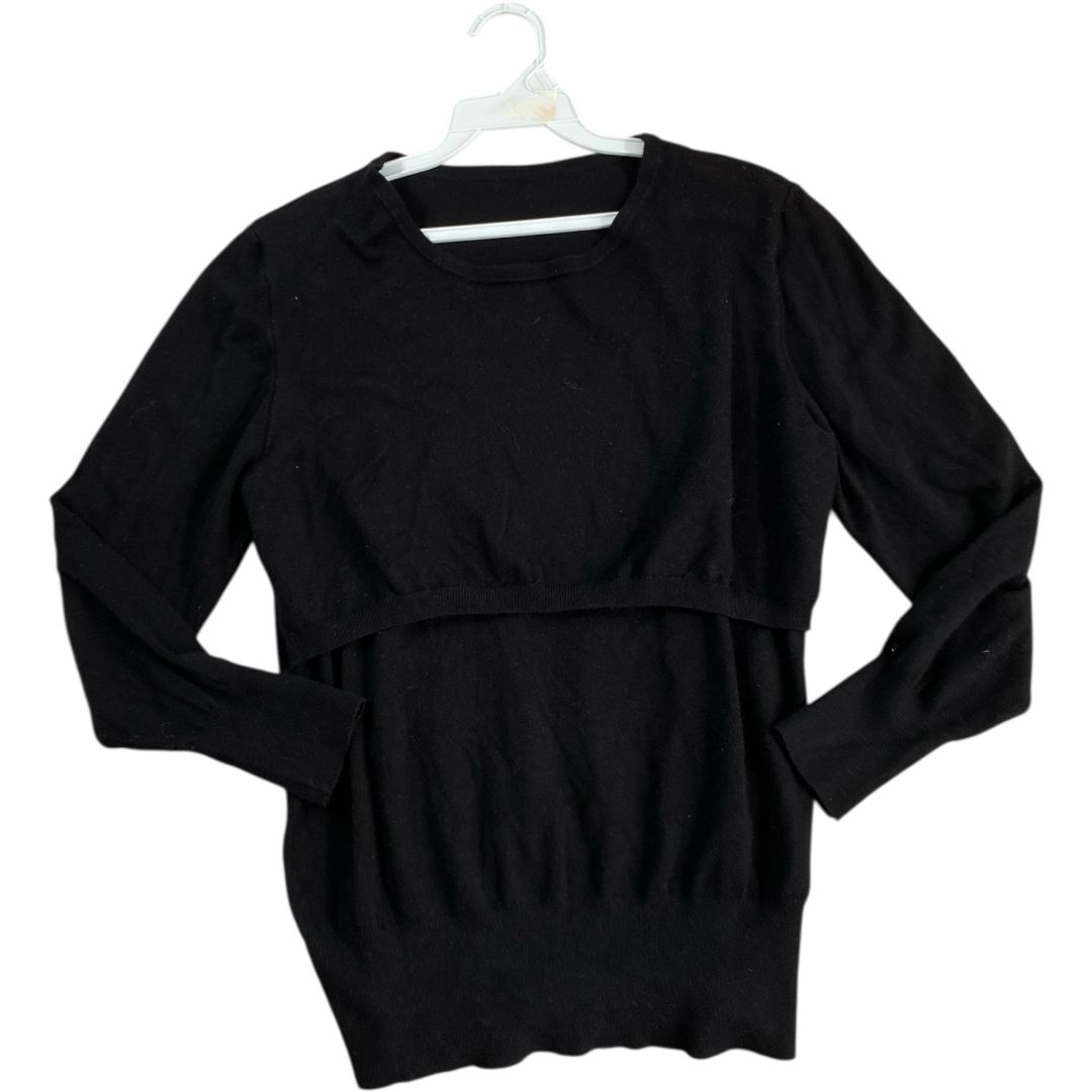 Kindered Bravely Black Nursing Sweater (Maternity Medium)