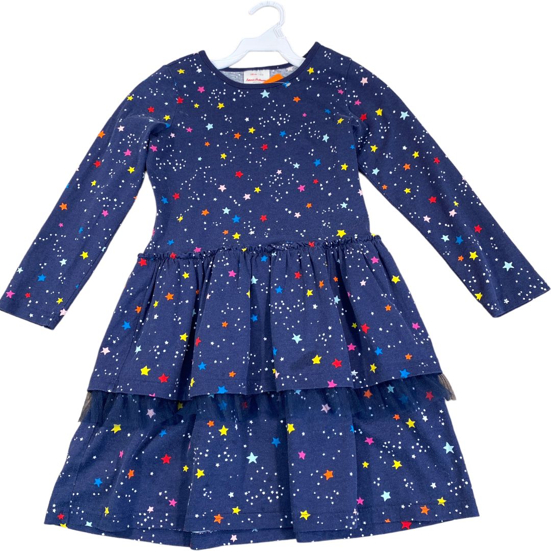 Hanna Andersson Navy Star Print Dress (8 Girls)